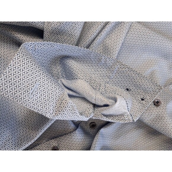 Neiman Marcus Men's Dress Shirt Long Sleeve Trim Fit - 16 32/33 Trim Fit Blue - Picture 7 of 10